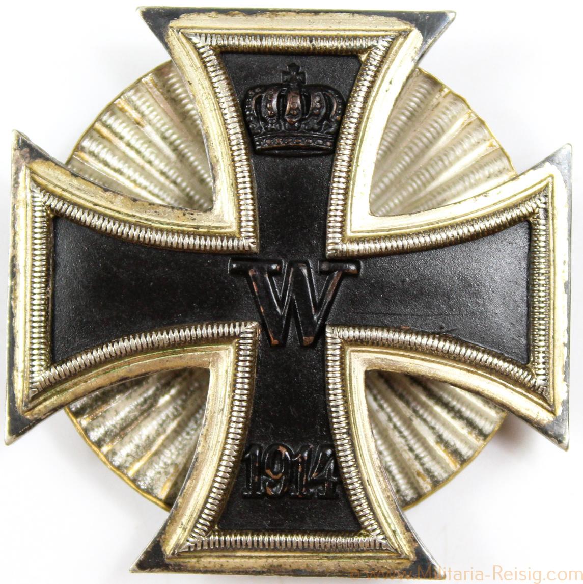 Eisernes Kreuz 1.Klasse 1914 an Schraubscheibe, Hersteller Wilhelm Deumer,  Lüdenscheid