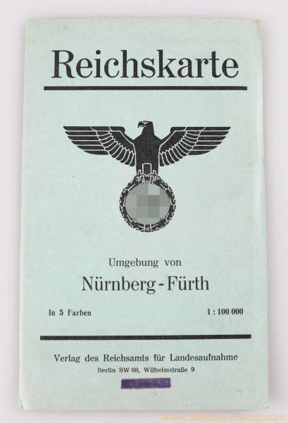 Reichskarte Nürnberg - Fürth 1941